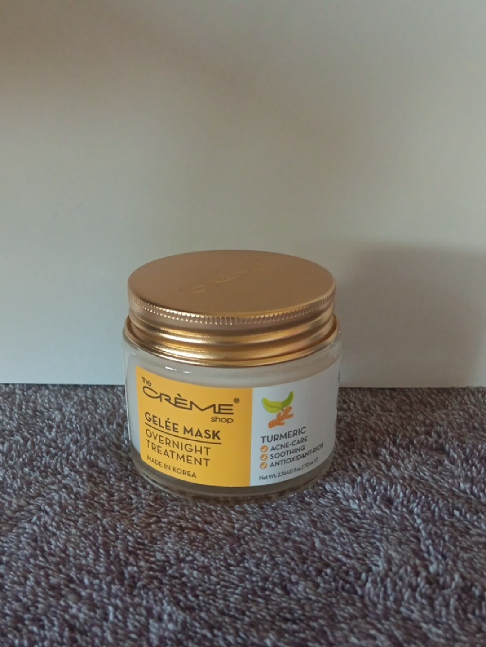 The Crème Shop Turmeric Gelée Overnight Mask — Gold Jar New